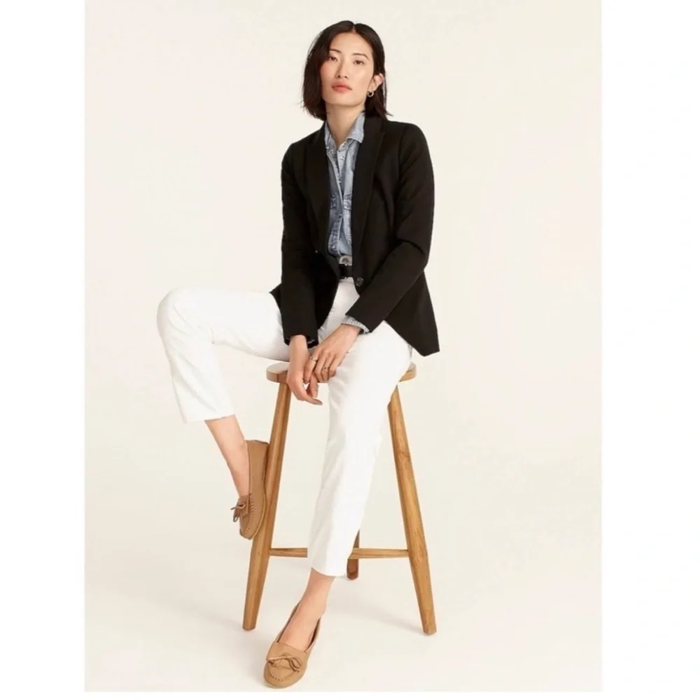 J. Crew Single Breasted Wool Classic Black Blazer 6